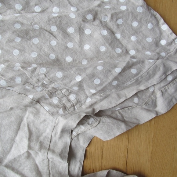 NWT Luca Vanucci 100% Linen Lagenlook Asymmetrical Hem Beige Dress Sz M - Picture 8 of 11